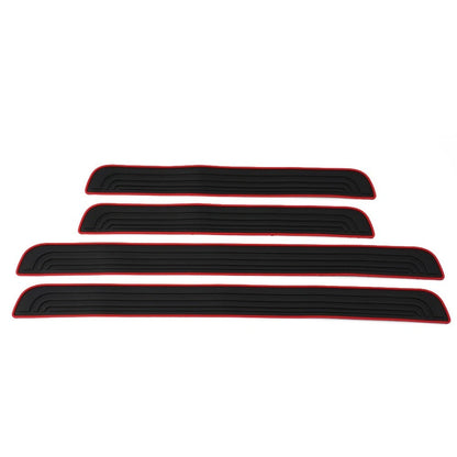 Set of 4 Rubber Door Scuff Sill Cover Panels for Car