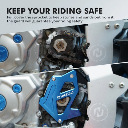 Sprocket Cover Guard Chain Guide for Yamaha Raptor 700 700R (2011–2026) Blue