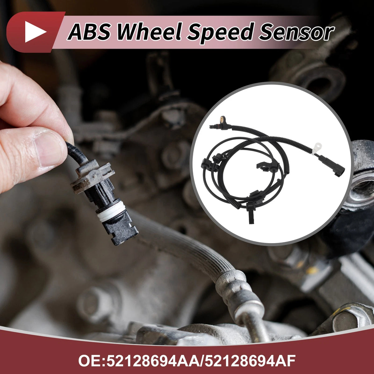 ABS Wheel Speed Sensor No. 52128694AA for Jeep Liberty (2002–2007) Front Right