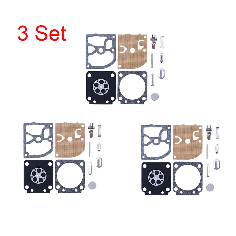Set of 3 Carburetor Repair Kits for STIHL 017 018 MS170 MS180 ZAMA RB-66 RB-77 C1Q