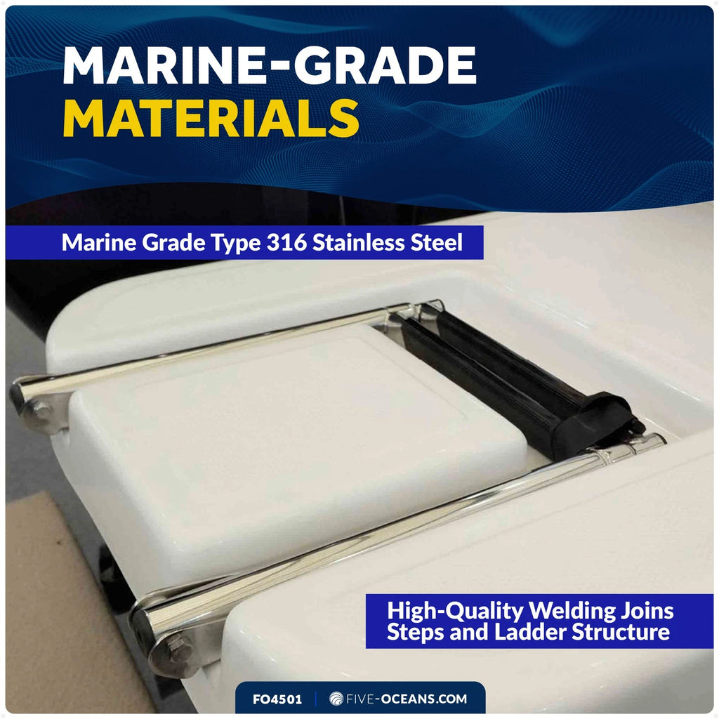 2 Step Telescoping Boat Ladder for Over Platform (Universal Fit)