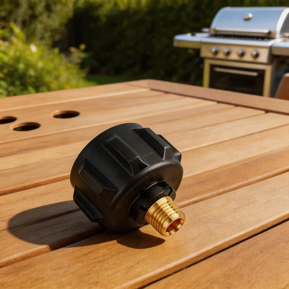 QCC1 Propane Tank Adapter 1/4 NPT Male Fitting for Secure Connection