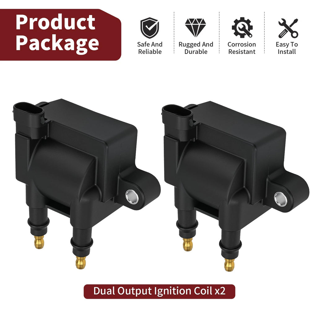 2 Ignition Coils for Mercury Outboard 225HP 250HP 300HP 360HP (N/A) 8M0029482 8M0044991