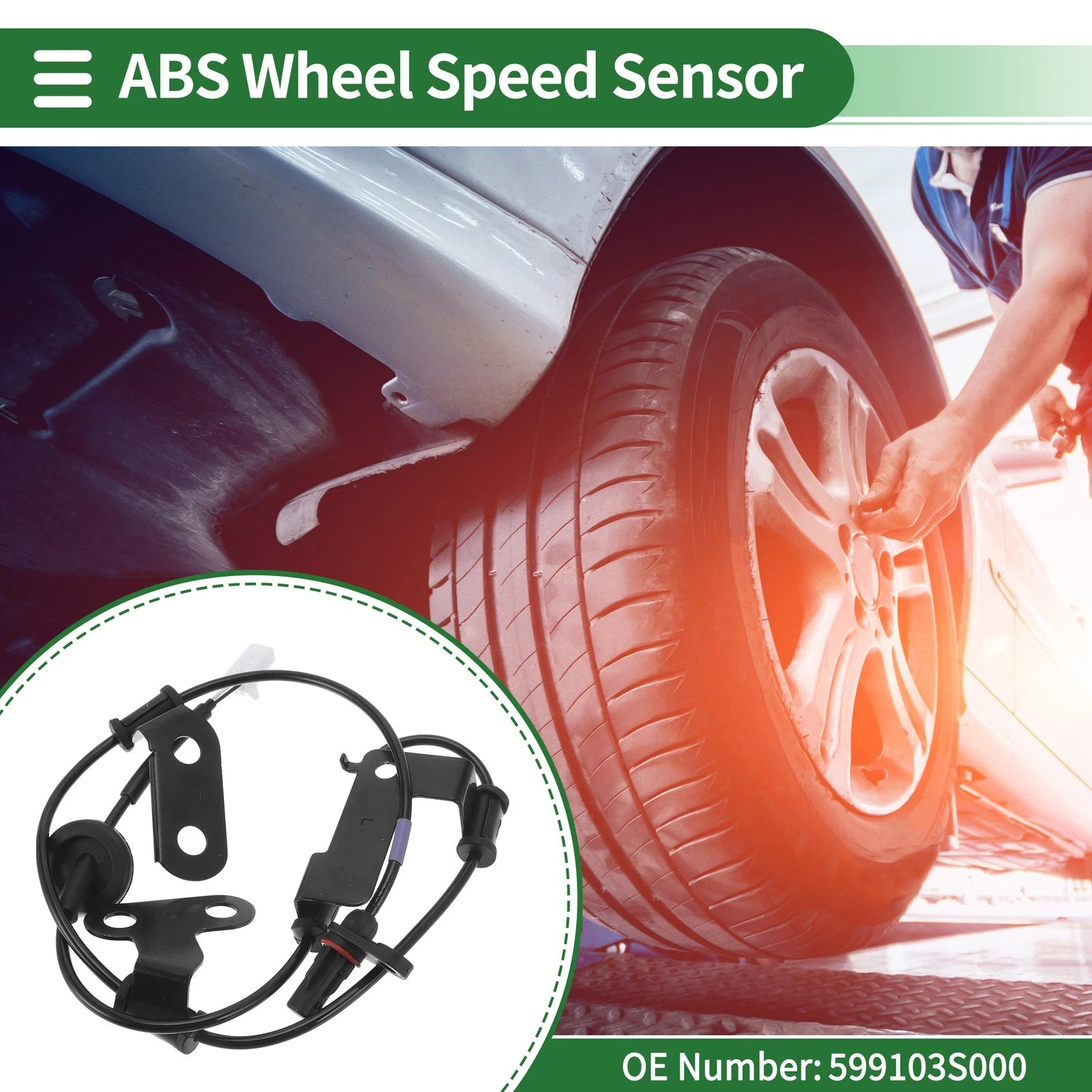 ABS Wheel Speed Sensor Left Rear Replacement for Hyundai Sonata (2005–2015)
