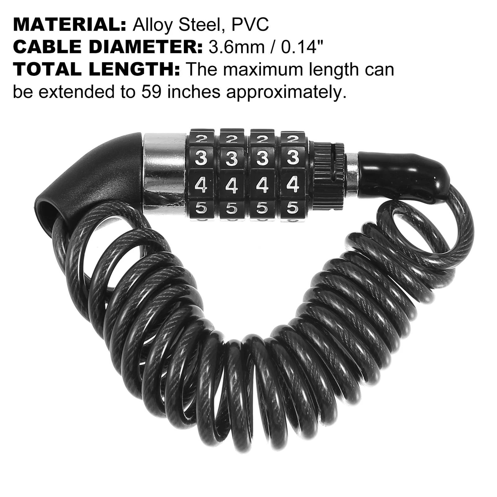 Bike Cable Helmet Lock for 4 Digit Resettable Combination Honda (2010–2020)