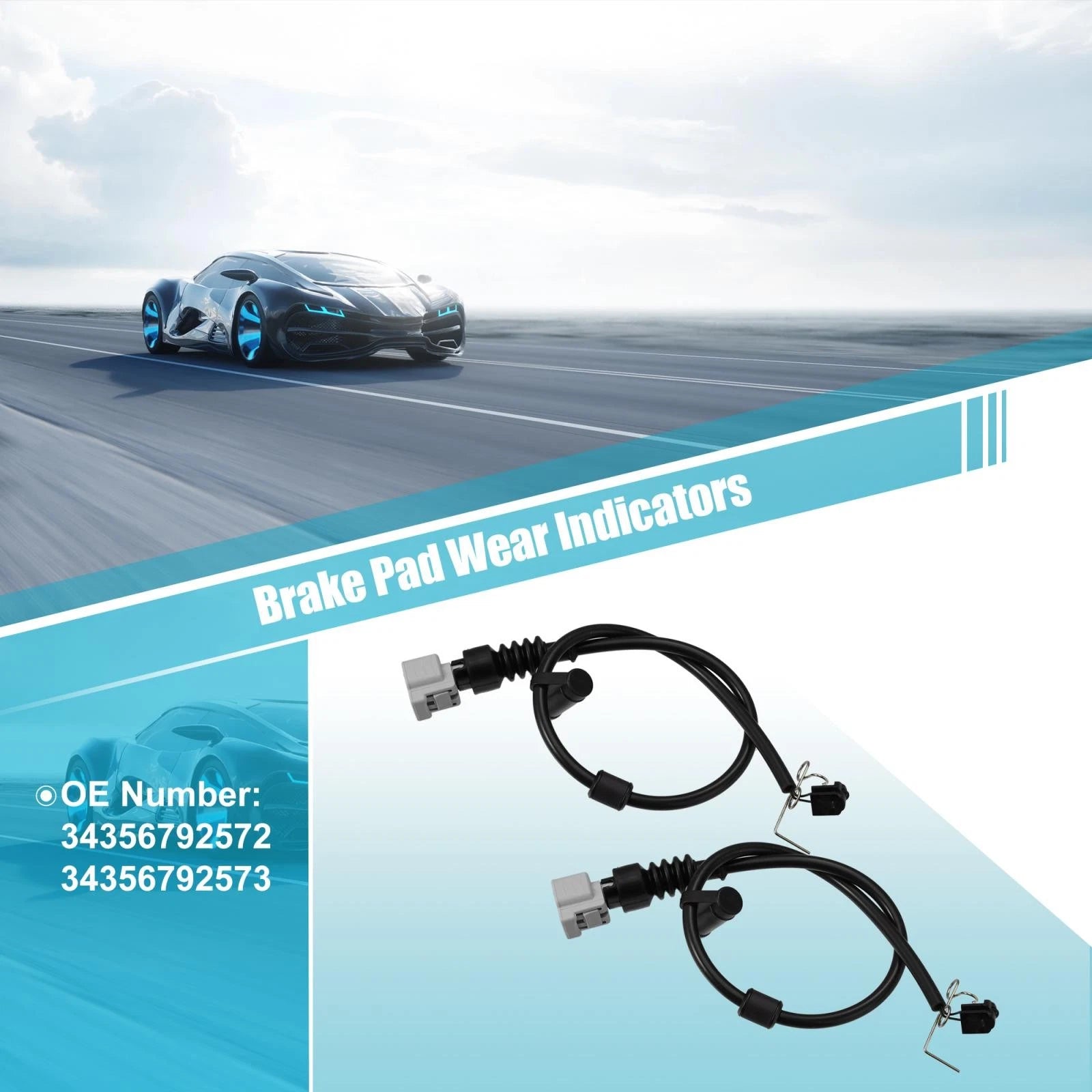 2pcs Brake Pad Wear Sensor Front Rear for Lexus LS430 (2001–2006)