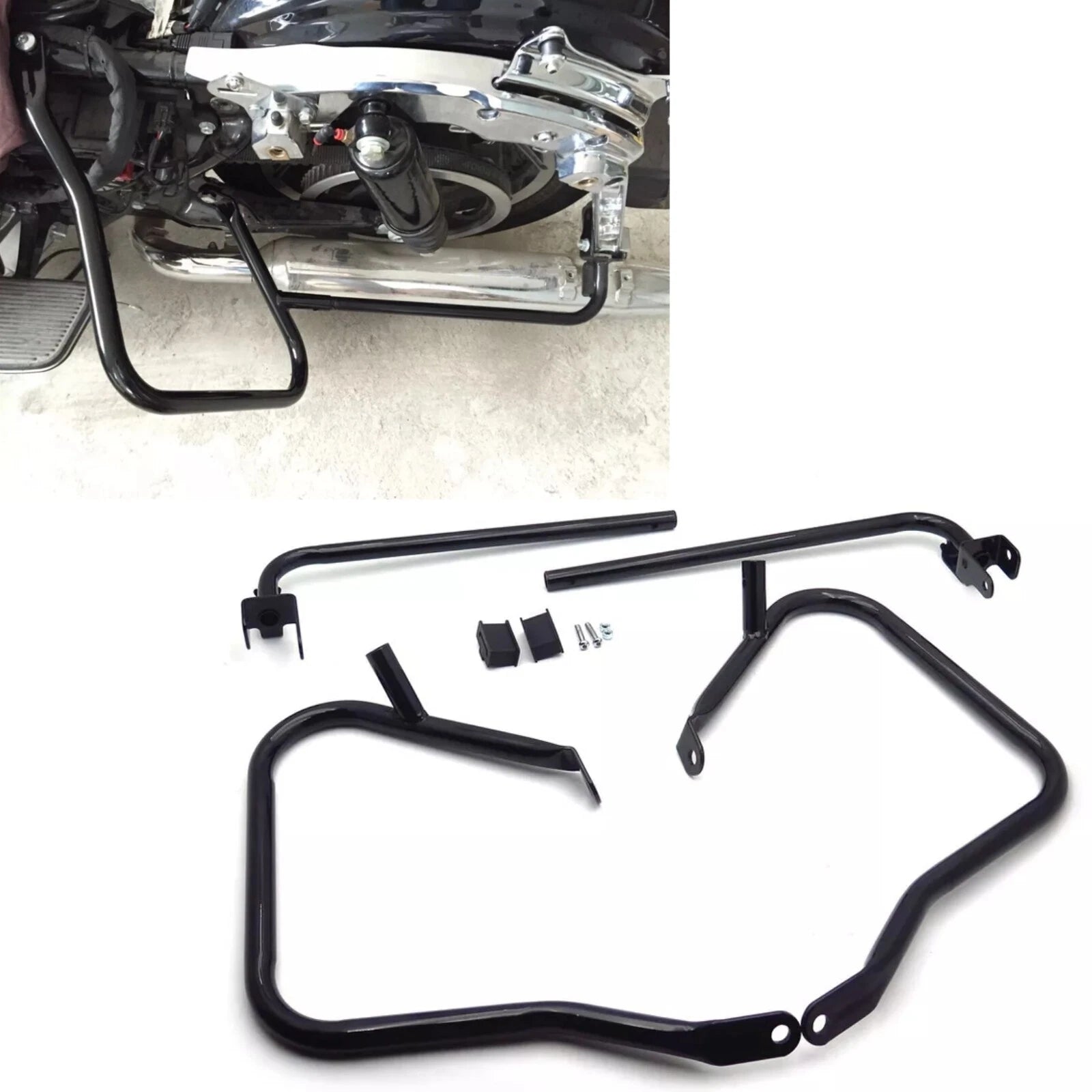 Front Loop-style Saddlebag Guards for Harley Touring FLHR FLHTCU (2014–UP)