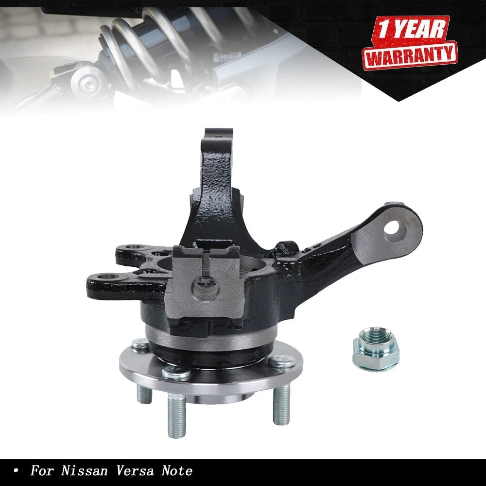 Front Steering Knuckle & Wheel Bearing Hub Assembly for Nissan Versa Note (2014–2019)