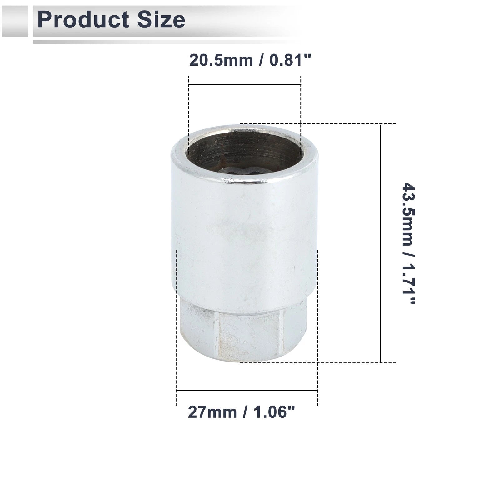 Type A Wheel Lock Lugnut Antitheft Key Socket for Toyota