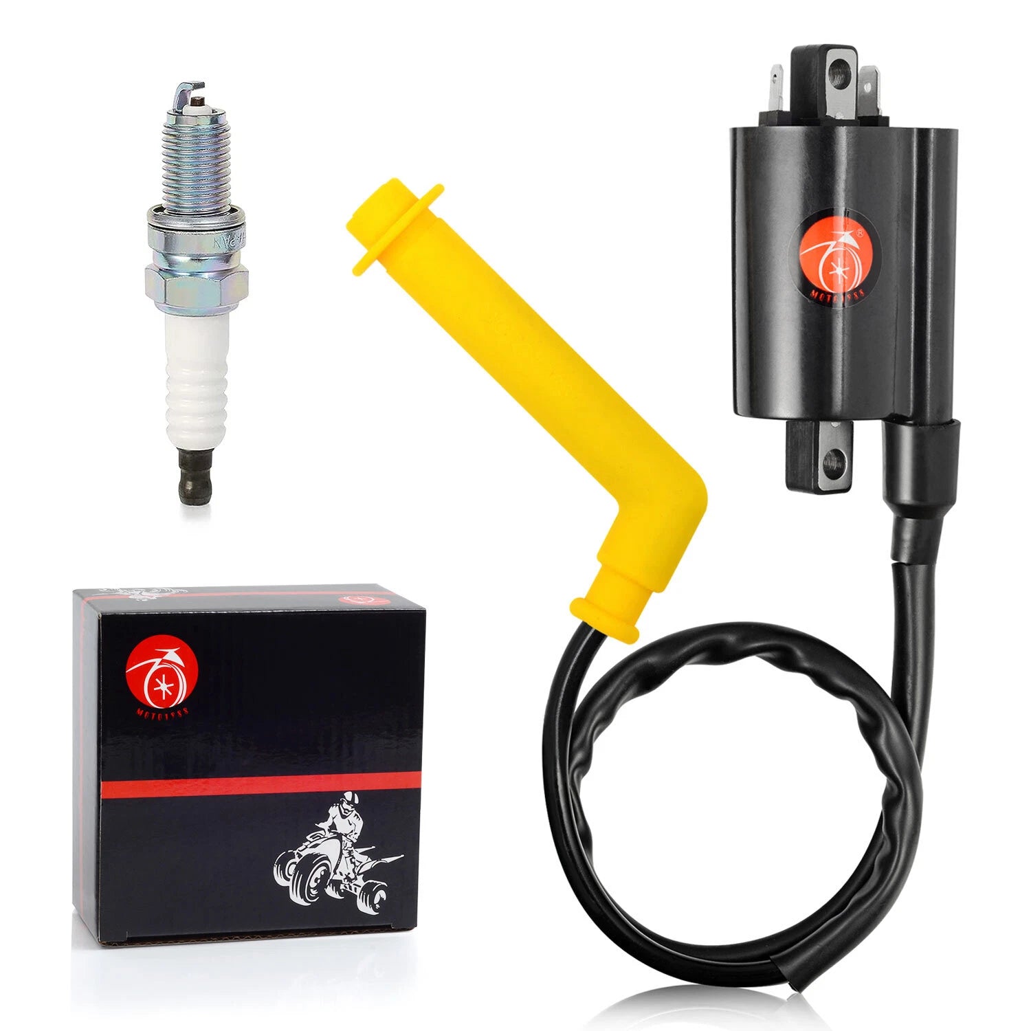 Ignition Coil & Spark Plug Wire Cap for Honda Rincon 680 TRX680 (2006–2014)