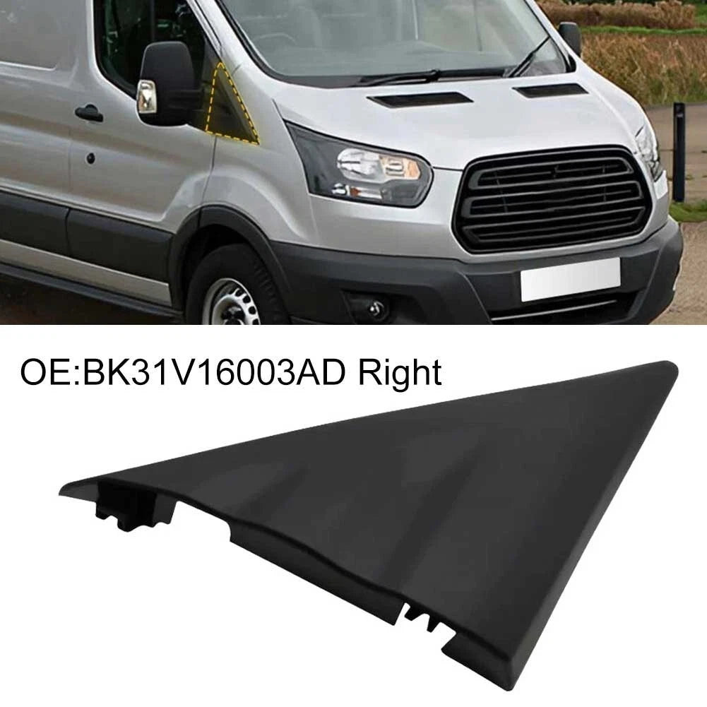 Black Door Mirror Triangle Moulding for Ford Transit MK8 MK9 (2014–Present)