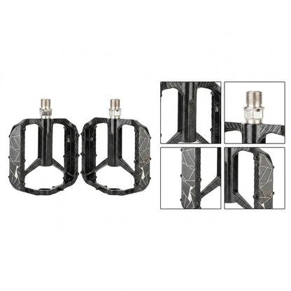 Aluminum Alloy Bicycle Pedals Wide Platform 12.5x10.5x2cm