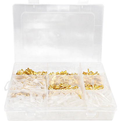 900pcs Electric Connectors Kit 2.8/4.8/6.3mm Tin Plated Brass