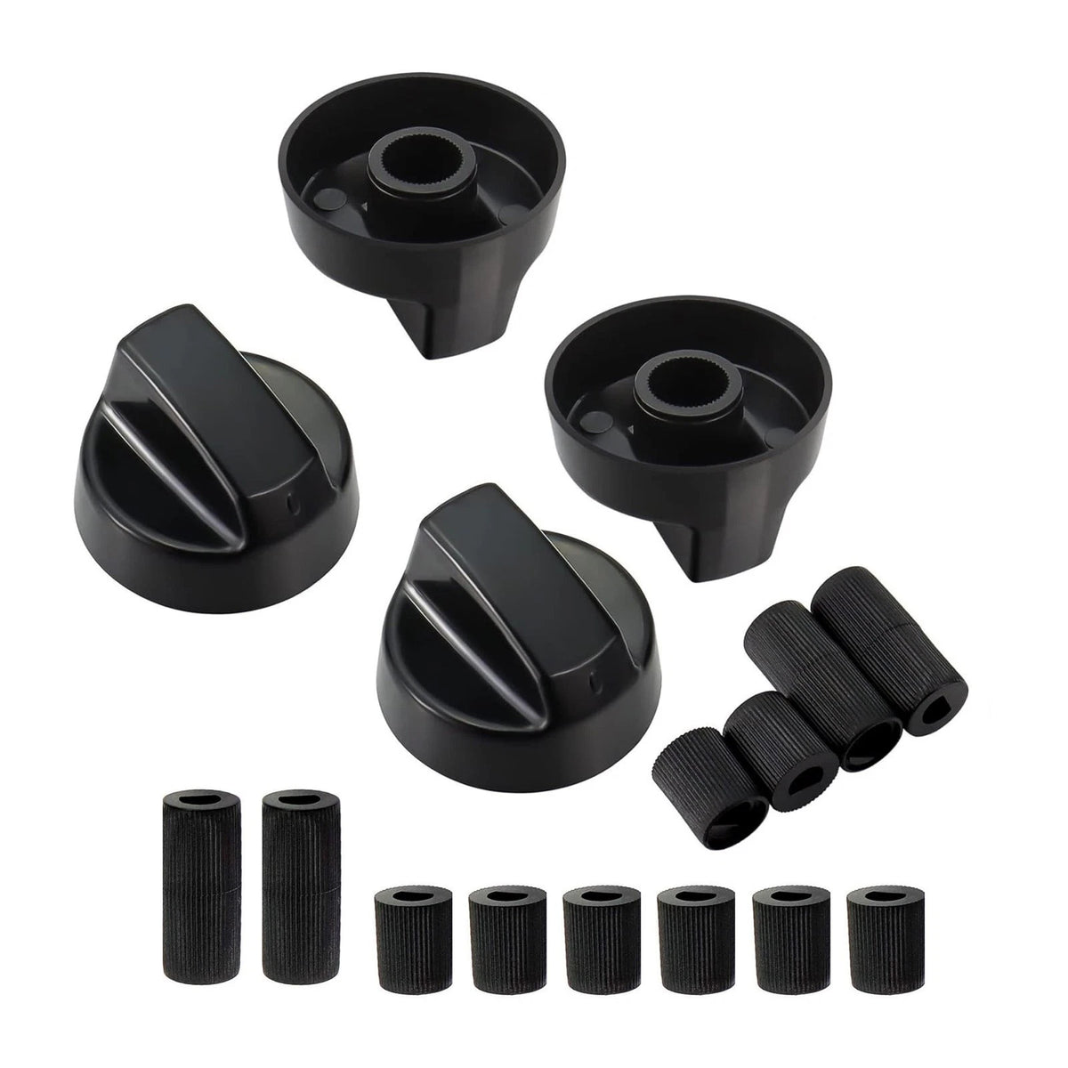 Set of 4 Simmerstat Knobs with D Shaft Inserts 6-8mm Replacement