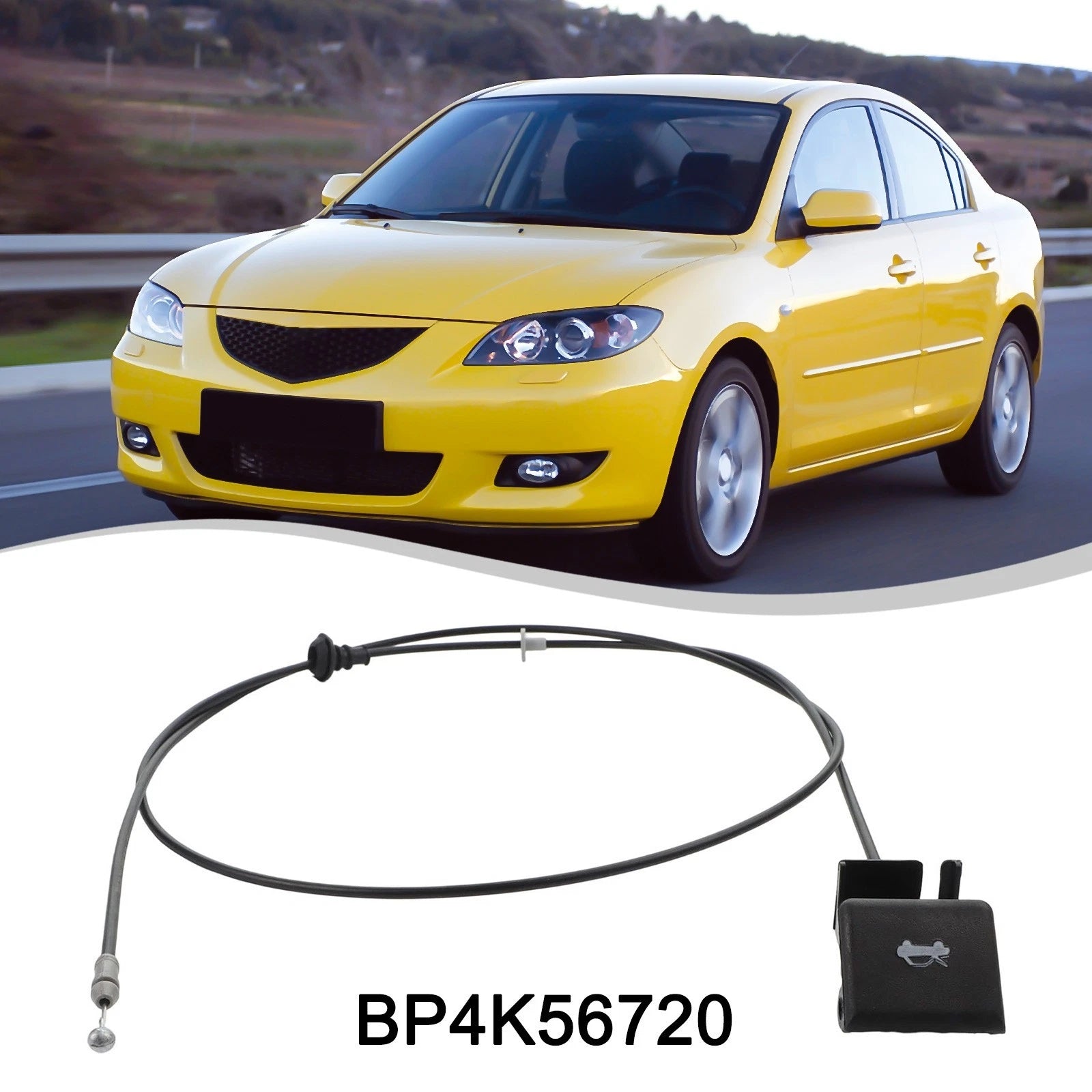 Hood Latch Release Handle Switch Cable for Mazda 3 (2004–2009)