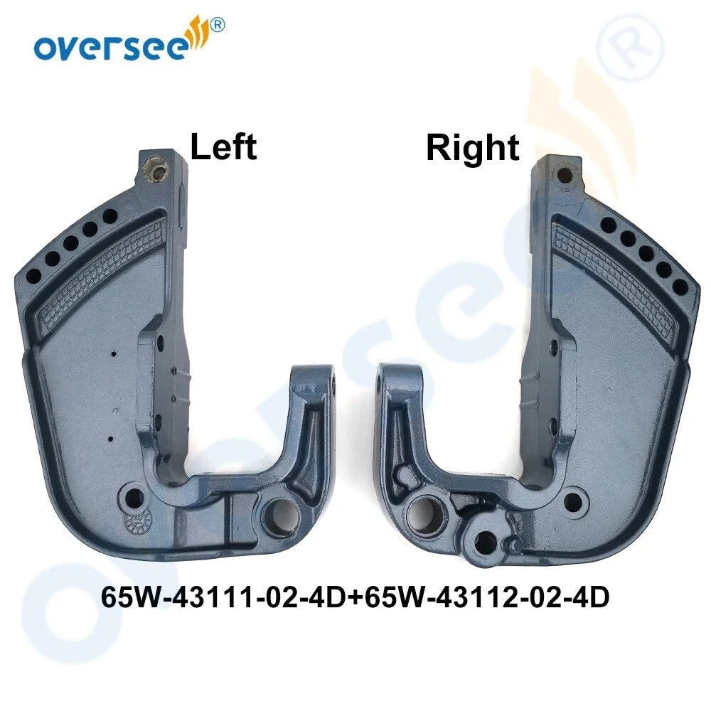 Bracket Clamp Set of 2 for Yamaha Outboard Motor 2T 40HP 4T F25 (65W-43111, 65W-43112)