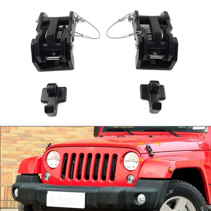 Engine Hood Lock Latch Catch Kit for Jeep Wrangler JK JL Gladiator JT (2007–2023)
