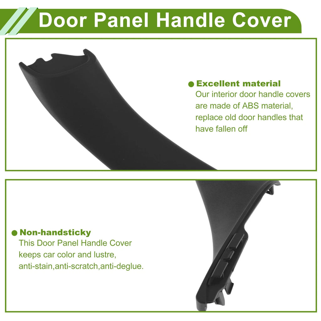 Door Panel Handle Pull Trim Cover for BMW 5 Series (2011–2016) Black