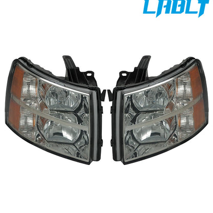 Set of 2 Headlights for Chevrolet Silverado 1500 2500 3500 (2007–2013)