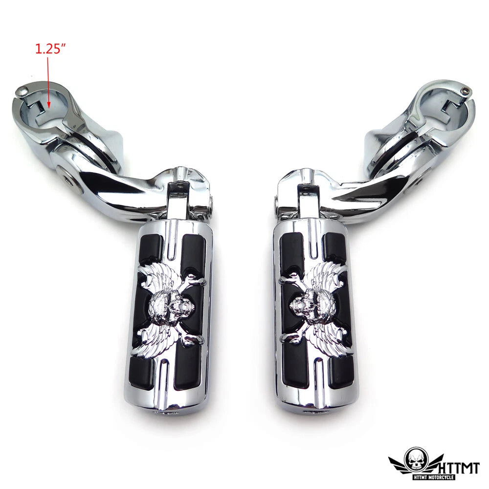2.5" Chrome Foot Peg Kit for Harley Fat Boy