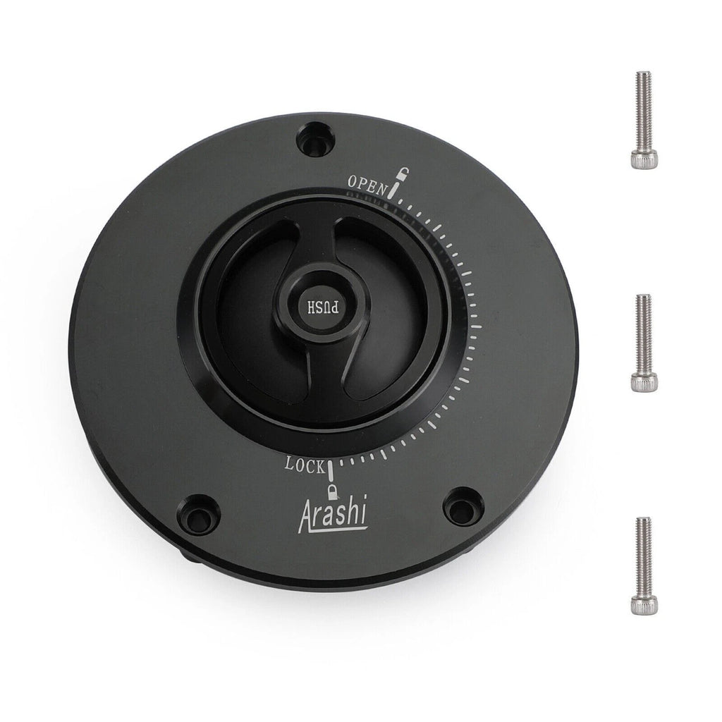 CNC Keyless Fuel Gas Tank Cap Black for Honda CBR600RR CBR1000RR (2004–2019)