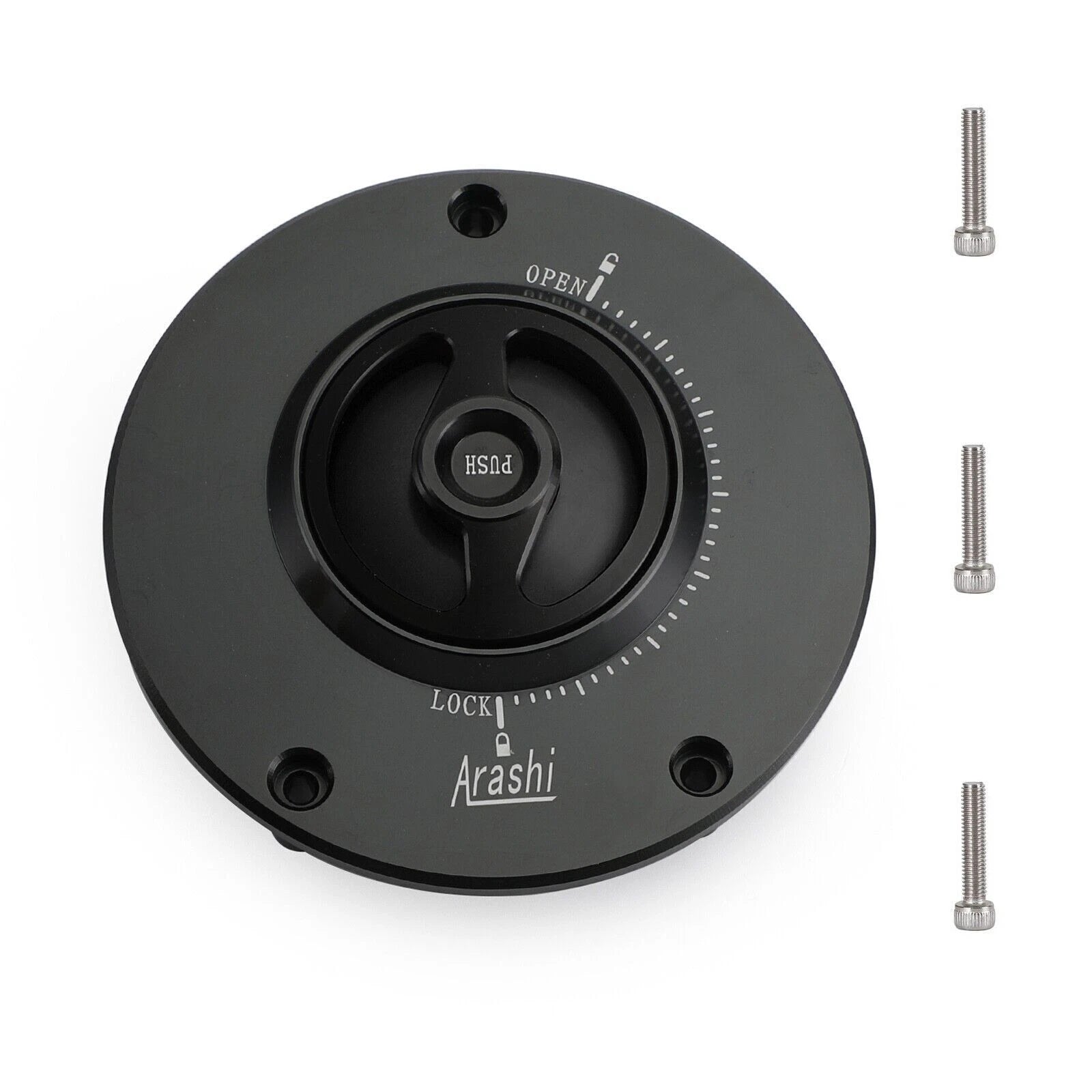CNC Keyless Fuel Gas Tank Cap Black for Honda CBR600RR CBR1000RR (2004–2019)