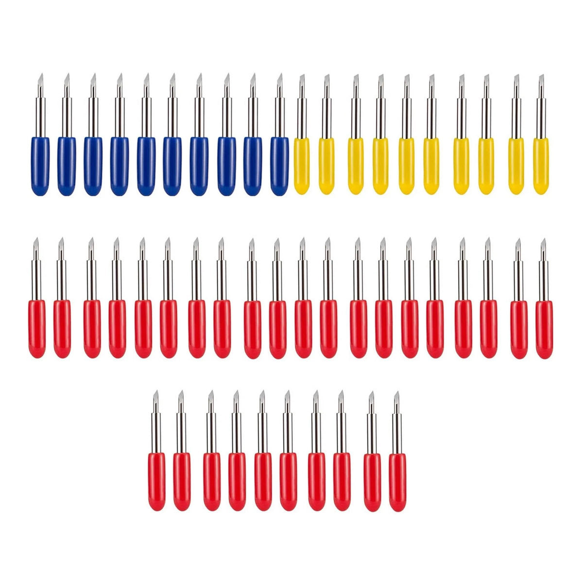 Assorted Roland Cutting Plotter Vinyl Cutter Blades (30°/45°/60°) - 50 Pack
