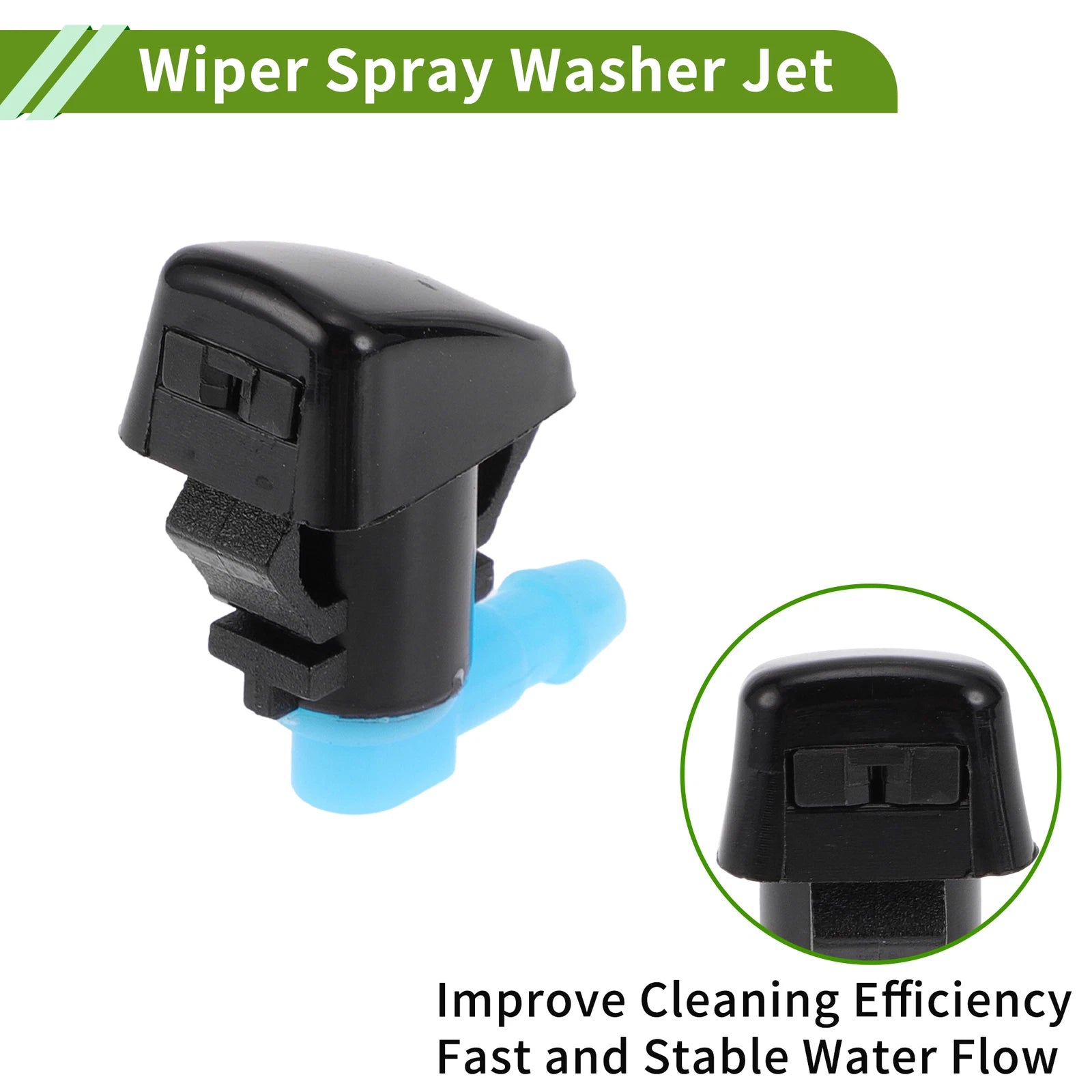 Windshield Washer Nozzle with Hose Connector for Jeep (No. 68260443AA)