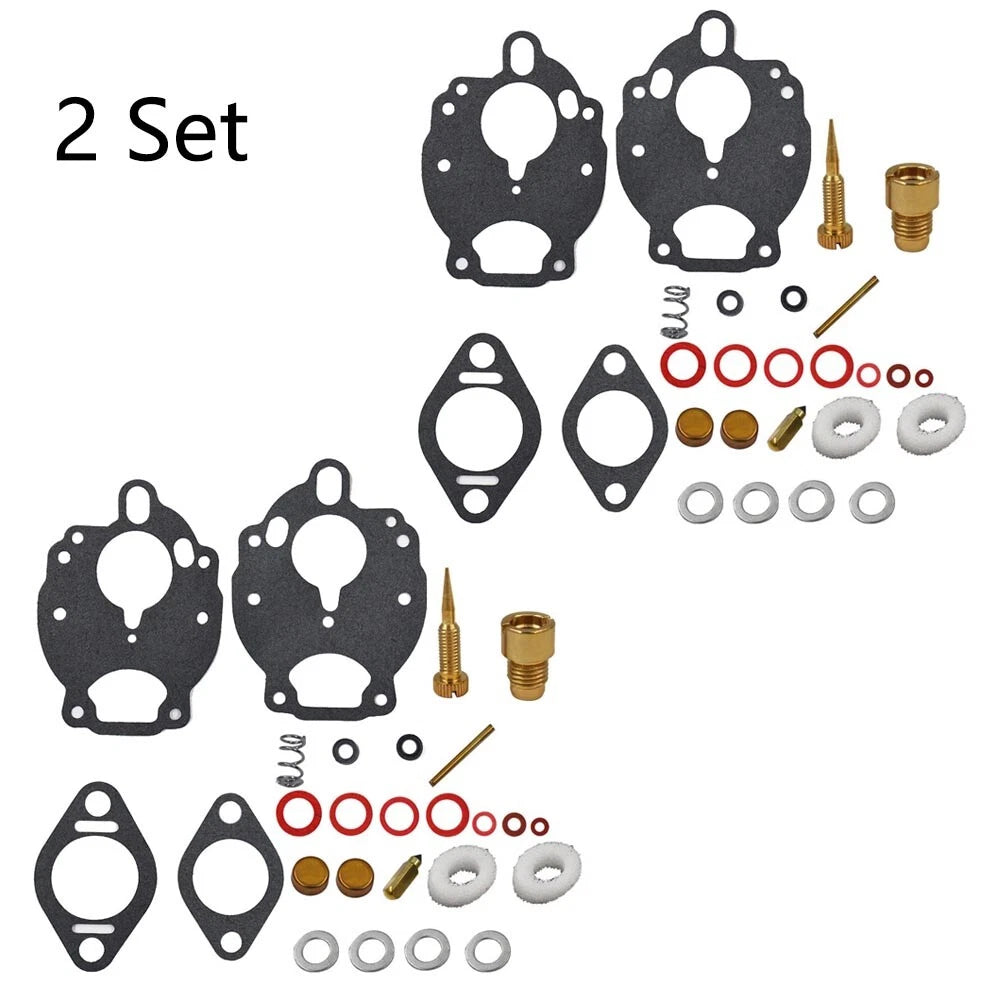Set of 2 Carburetor Kits for International Farmall, Deere, Allis, Ford (Zenith 267)