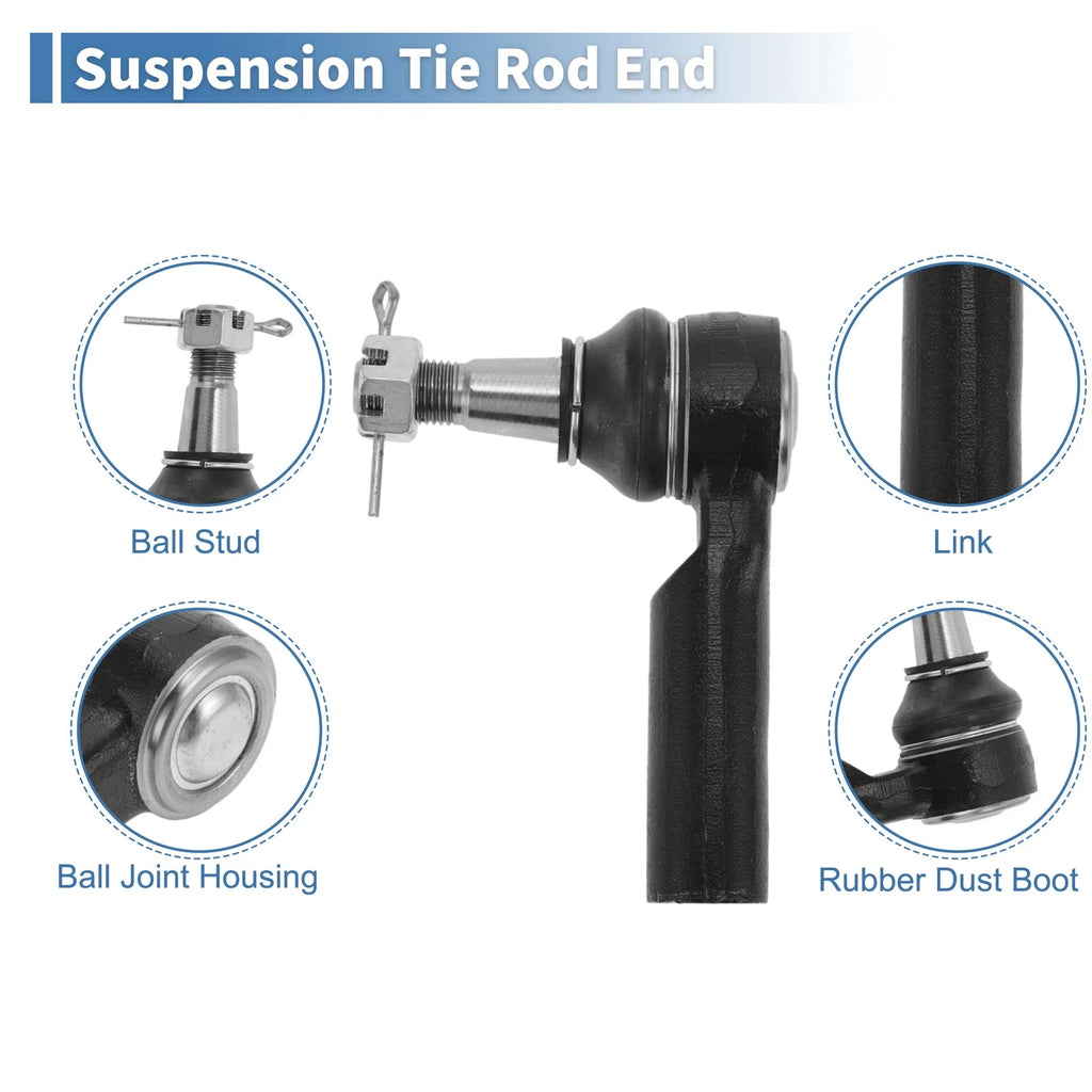 4pcs Front Inner Outer Tie Rod End Link for Ram 1500 (2013–2018)