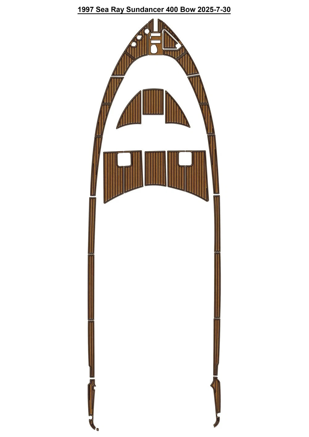 EVA Foam Teak Deck Flooring Mat for Cobalt 233 BR (1997)