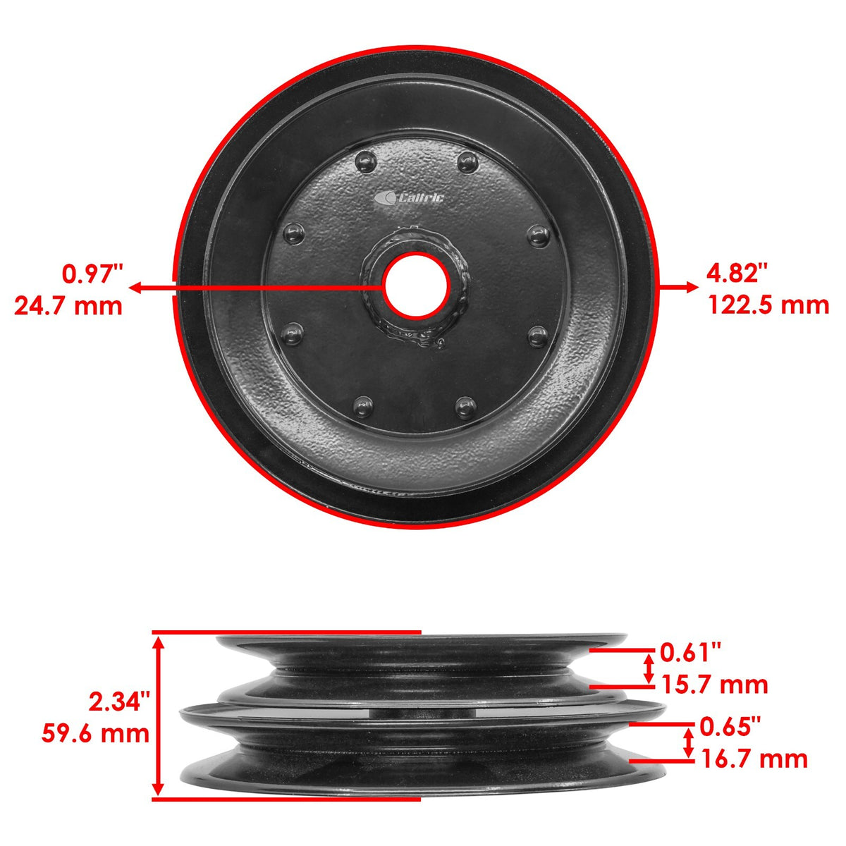 Double Pulley Sheave Replacement for Exmark LZ28KC665 LZ30KC605 (60")
