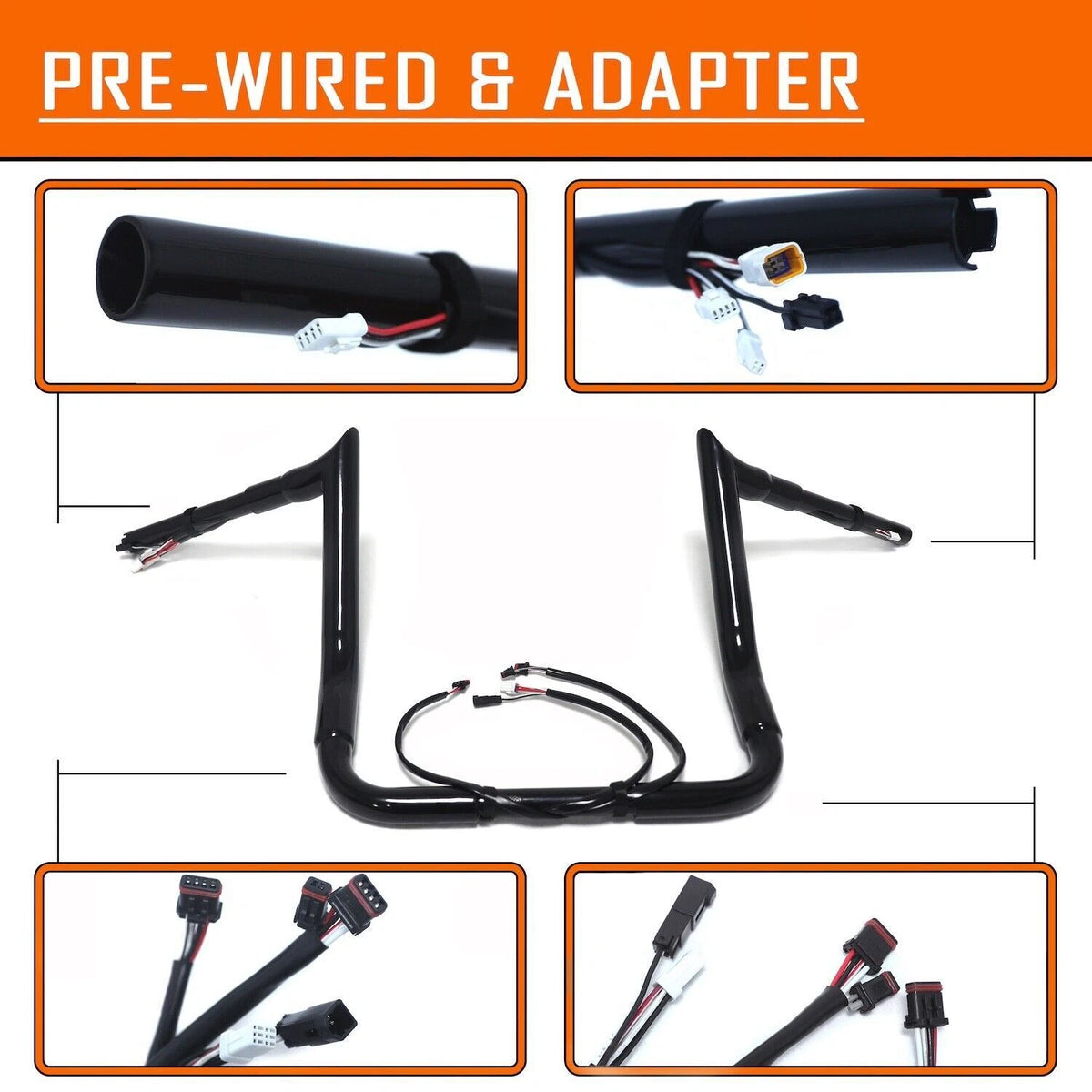12" 14" 16" Prewired Handlebar for Harley Street Glide Ultra Limited (2014–2023)