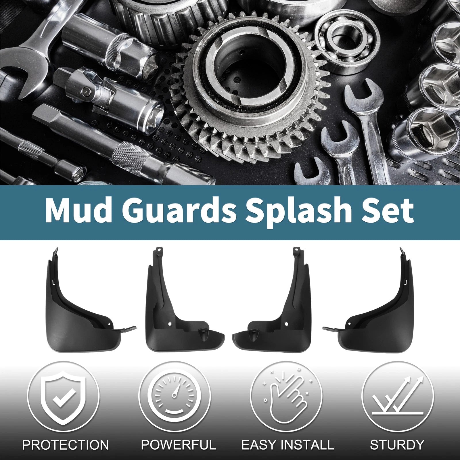 Mud Flaps Splash Guards 1 Set Replacement for Toyota bZ3 (2023–2024)