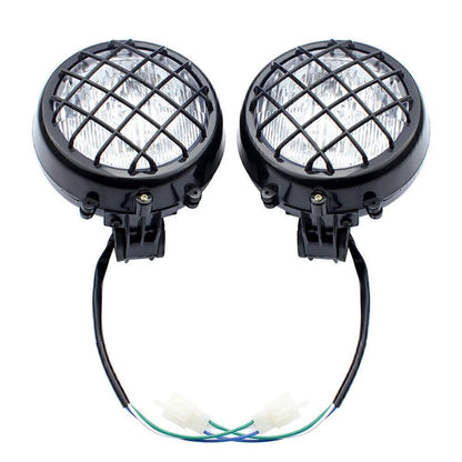 2X Headlight Lens Grills for Yamaha Banshee Warrior 350 (1987–2006) Black