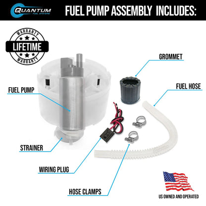 255LPH Fuel Pump Module Assembly for Audi 80 90 100 A4 A6 S4 S6 V8 (1990–2001)