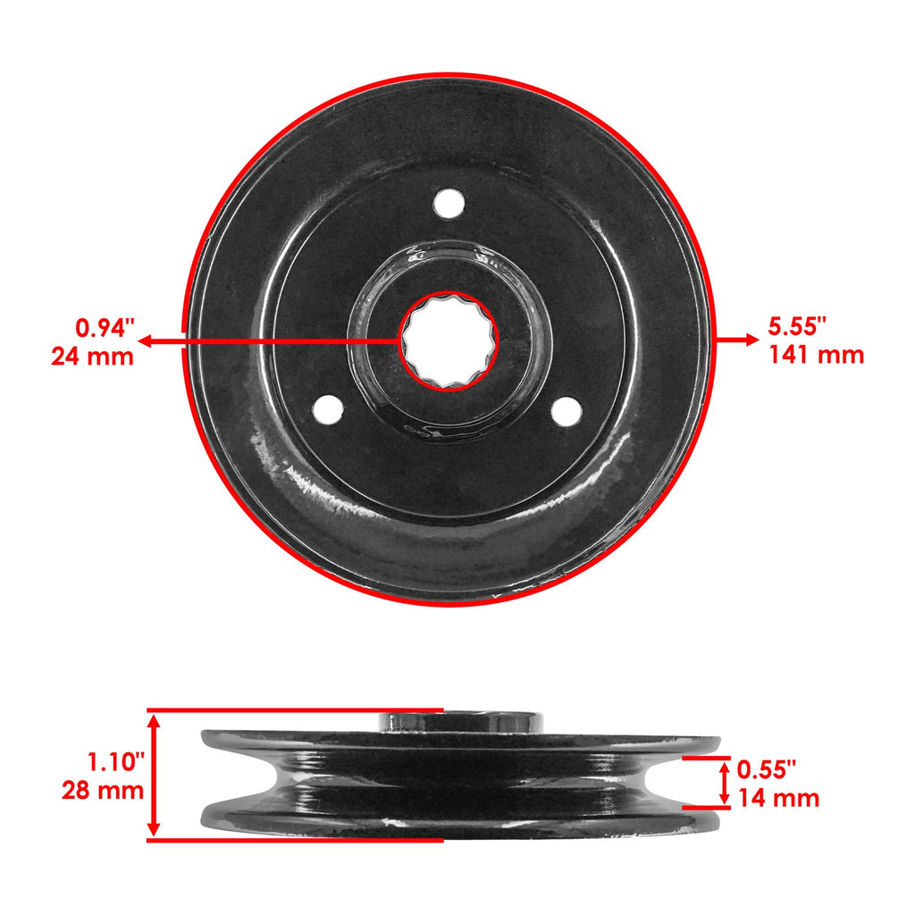 Deck Spindle Pulley 52 Inch Replacement for Hustler FasTrak Super Mini Z (2000–2015)