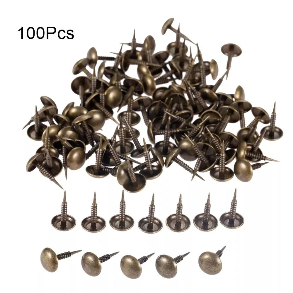 100X Antique Bronze Upholstery Nails Decorative Pin Tack Studs