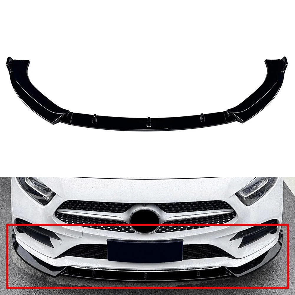 Front Bumper Splitter Spoiler Lip for Mercedes Benz CLS Class C257 (2018–2021)
