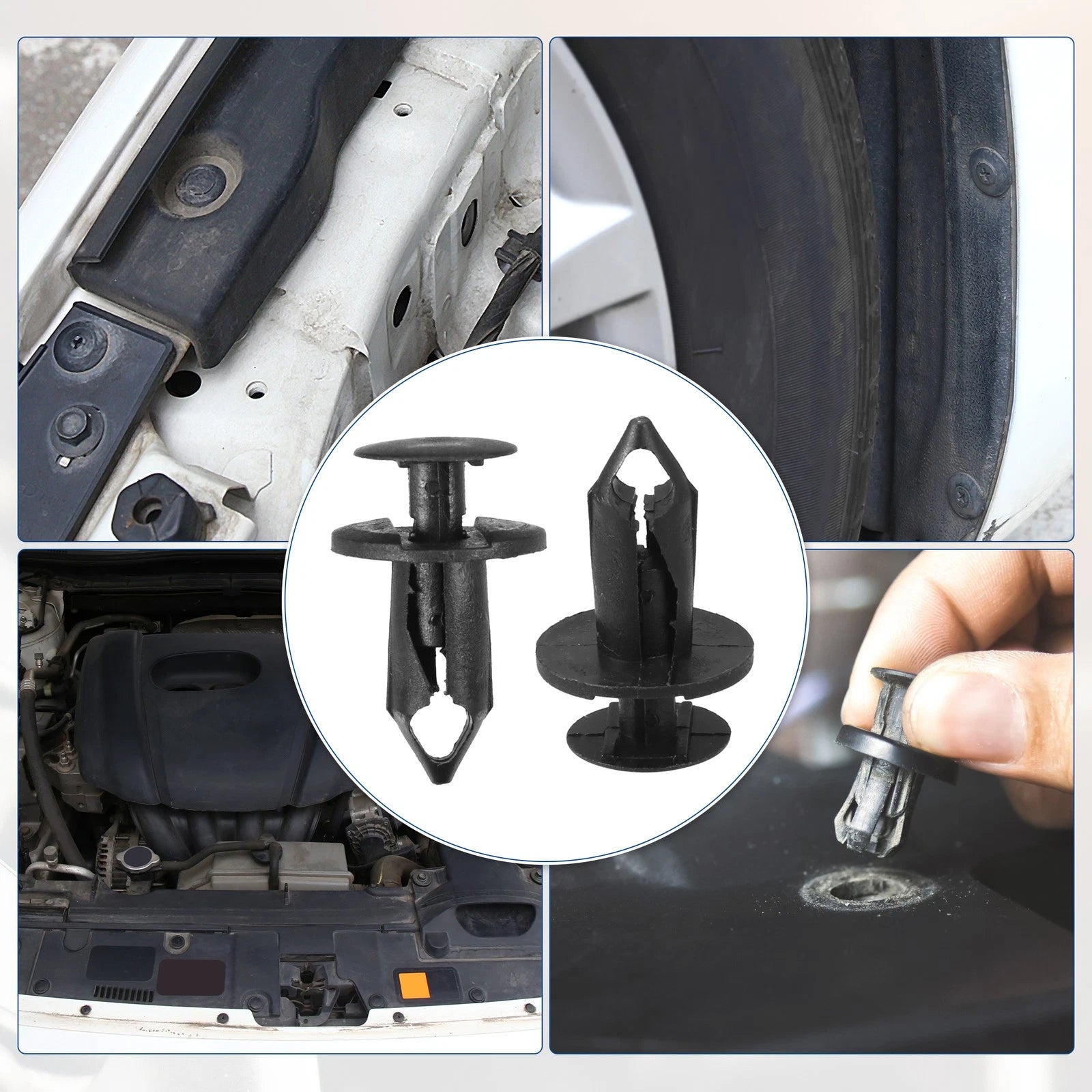 25 Pcs Push Type Rivet Retainer Bumper Fender Fastener for Dodge Honda (2001–2020)