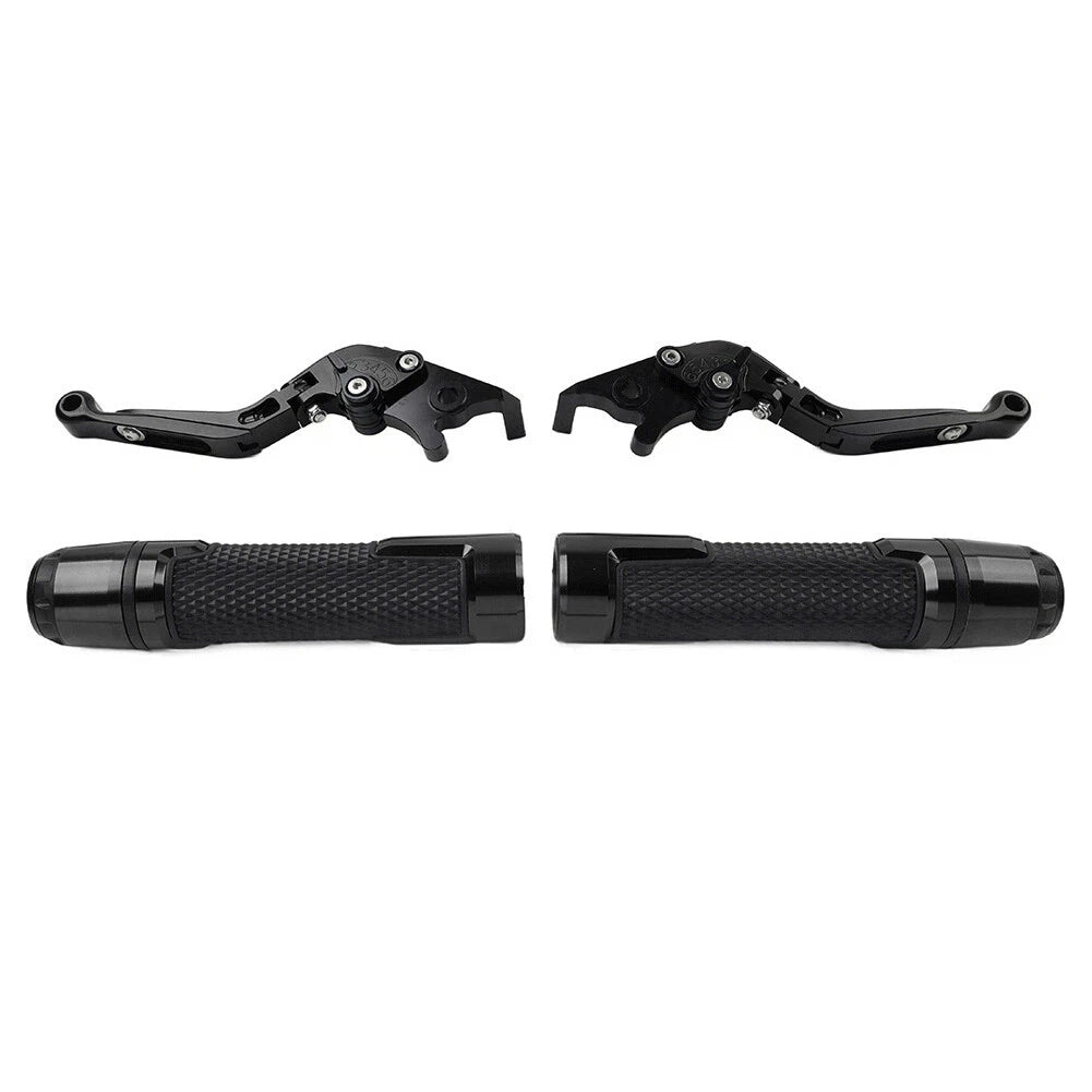 Set of 2 Black Extendable Brake Clutch Levers for Suzuki DL1000 (2002–2023)