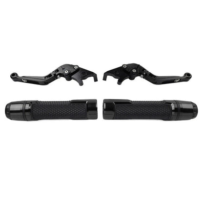 Set of 2 Black Extendable Brake Clutch Levers for Suzuki DL1000 (2002–2023)