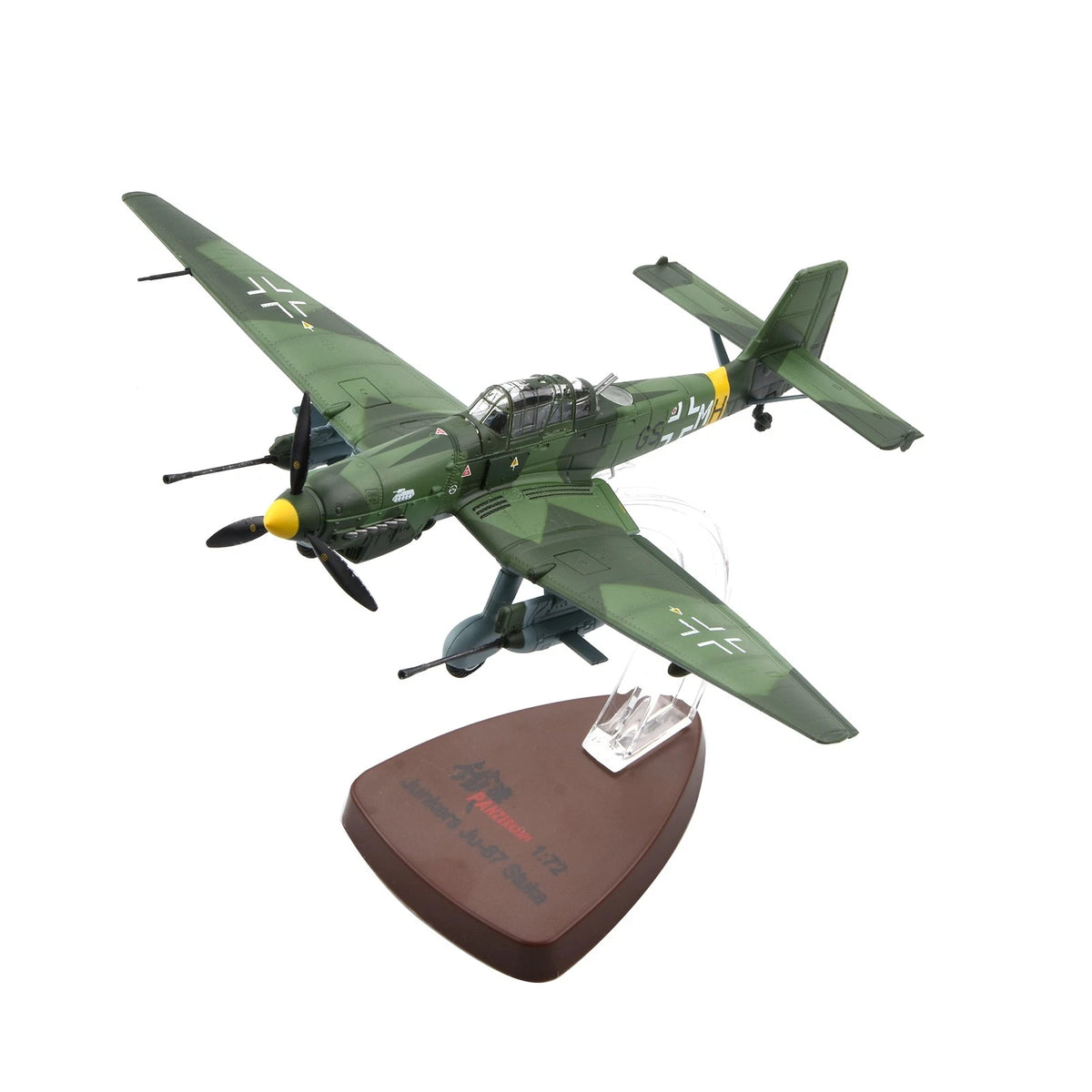 6.4" WWII German Stuka Ju-87G1 Dive Bomber Model (1/72 Scale)