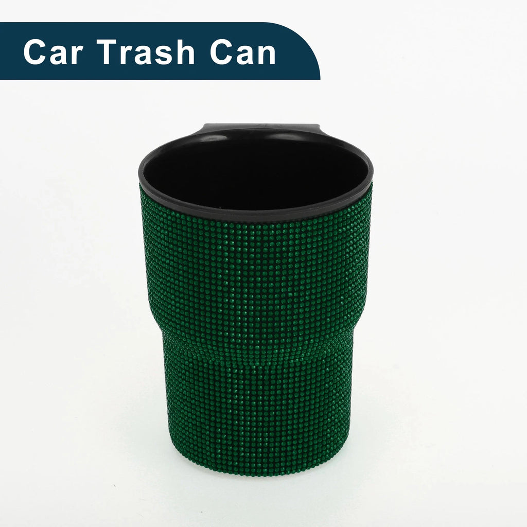 Portable Car Trash Can for Front Seats (1 Pc) - ABS - Green