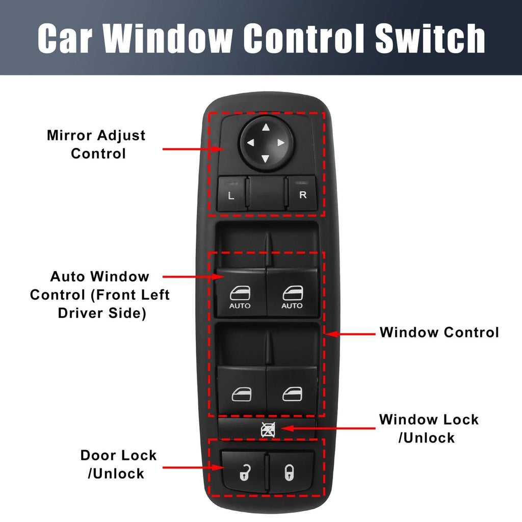 Window Switch Button Panel Master Control for Ram 5500 (2011–2019)