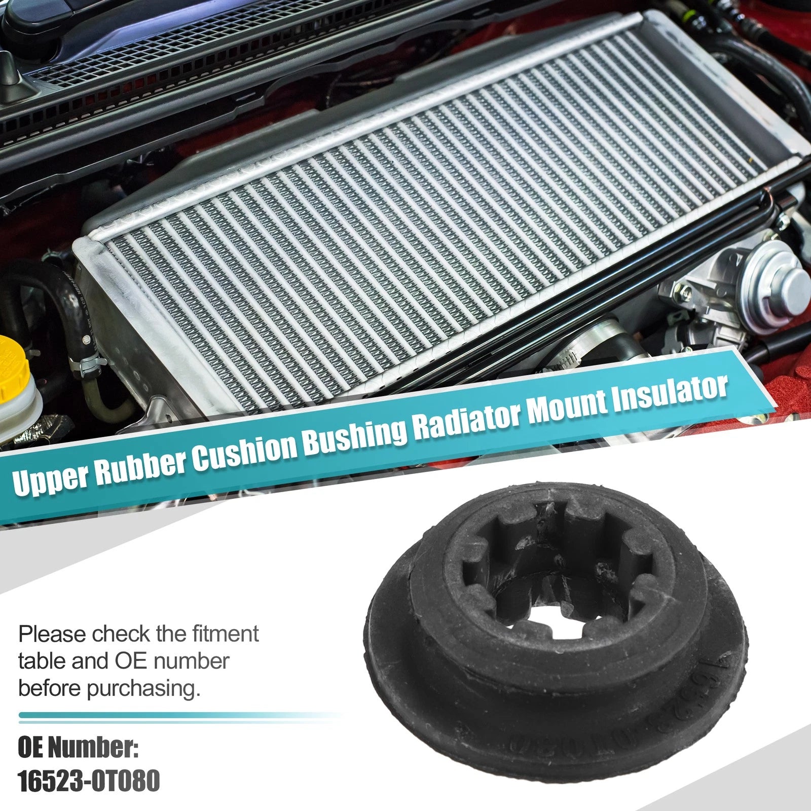 2pcs Radiator Mount Insulator Replacement for Toyota Corolla (2010–2019)