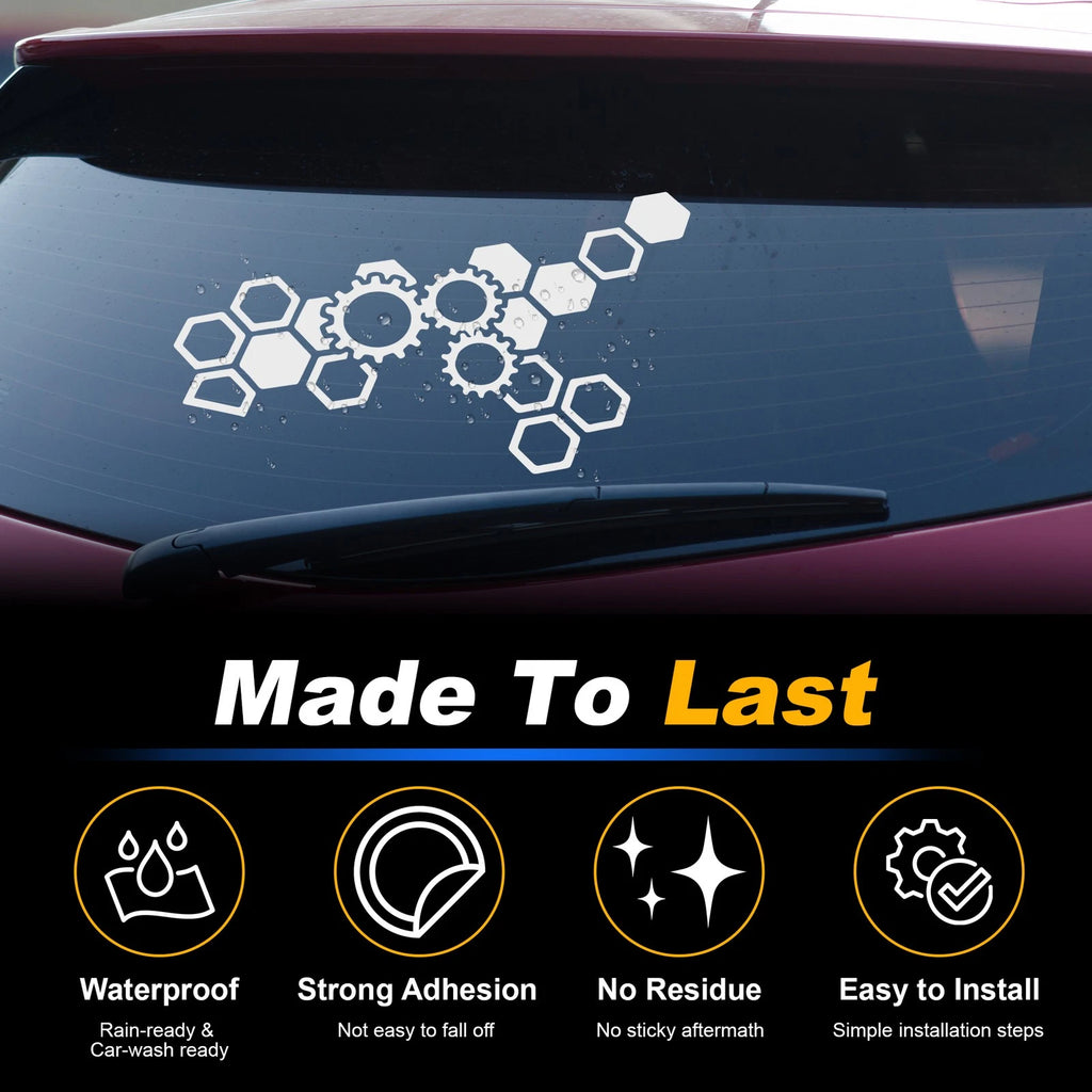 Reflective Bumper Decal for Honeycomb Hexagon