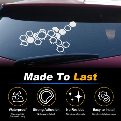 Reflective Bumper Decal for Honeycomb Hexagon