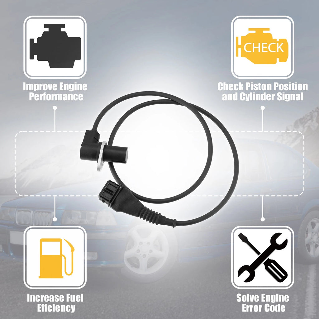 Crankshaft Position Sensor 12141703277 for BMW E36 E38 E39 (1990–2002)