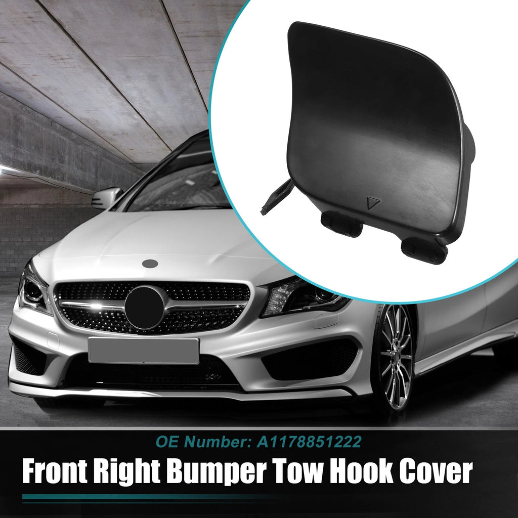Unpainted Front Bumper Tow Hook Cover for Mercedes-Benz CLA-Class (2014–2019)